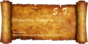 Stenczel Tamara névjegykártya